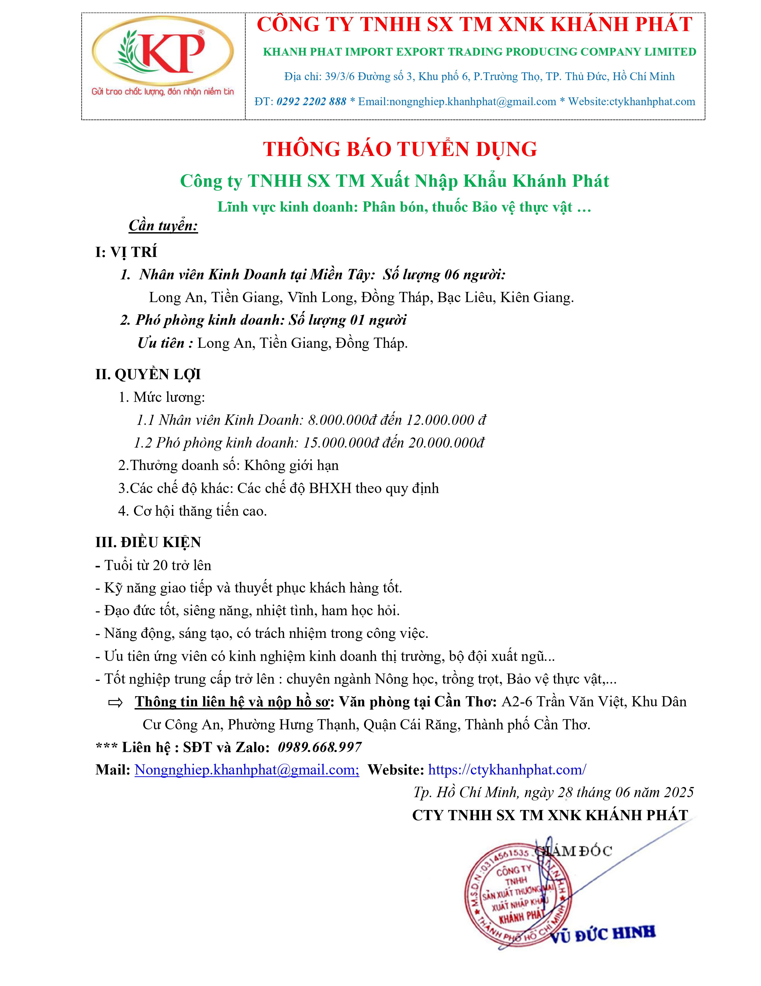 lĩnh vực hoạt động